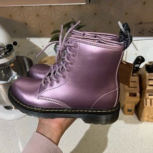 Dr. Martens Youth 1460 Metallic Lace Up Boots Size 3